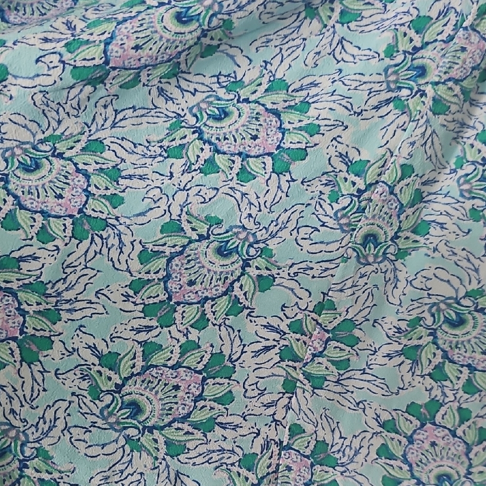LOFT Asymmetrical Dress in Blue Floral - Picture 4 of 6